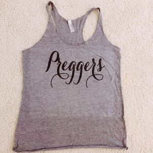 Preggers Maternity Tank, Gray